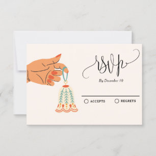 Christmas tree ornaments decoration  RSVP card