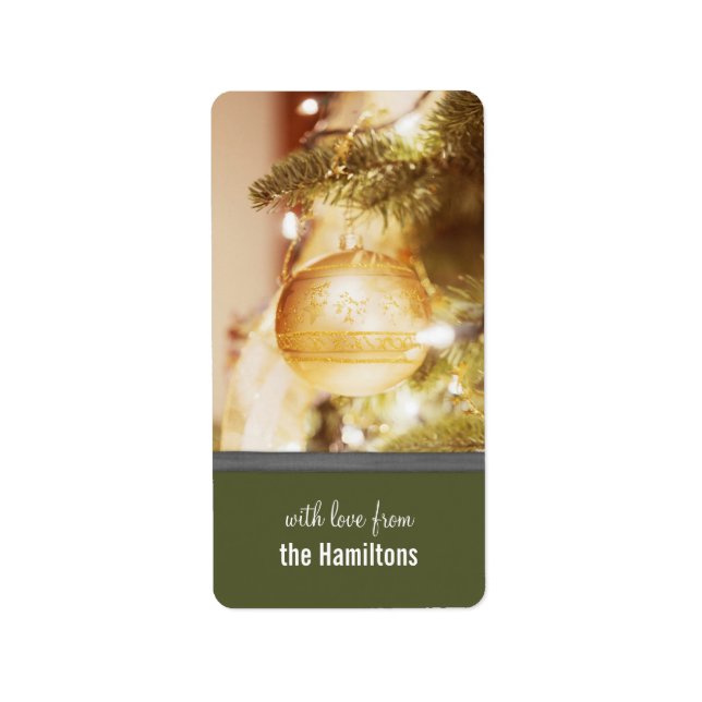 Christmas Tree Ornaments Holiday Tags (Front)