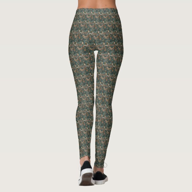 Christmas Tree Ornaments Leggings (Back)