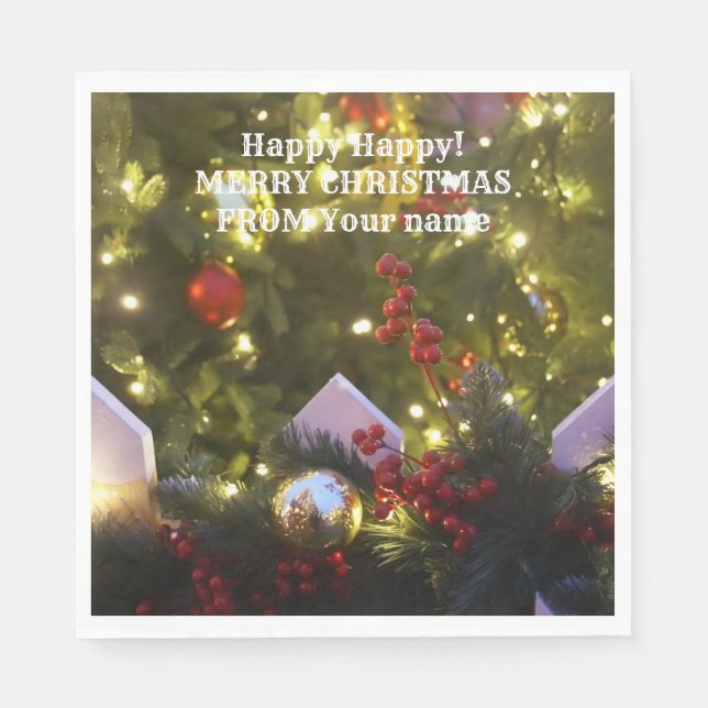 Christmas tree ornaments napkin (Front)