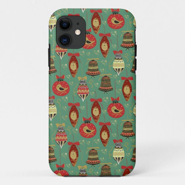 Christmas Tree Ornaments Pattern Case-Mate iPhone Case (Back)