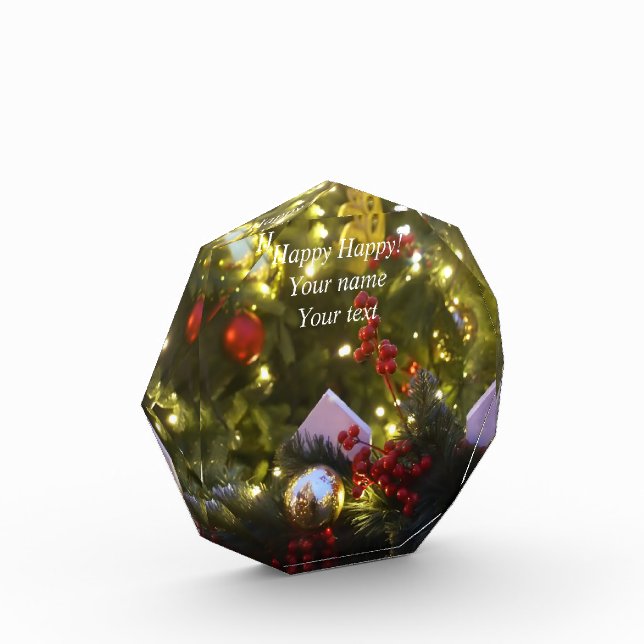 Christmas tree ornaments photo block (Left)