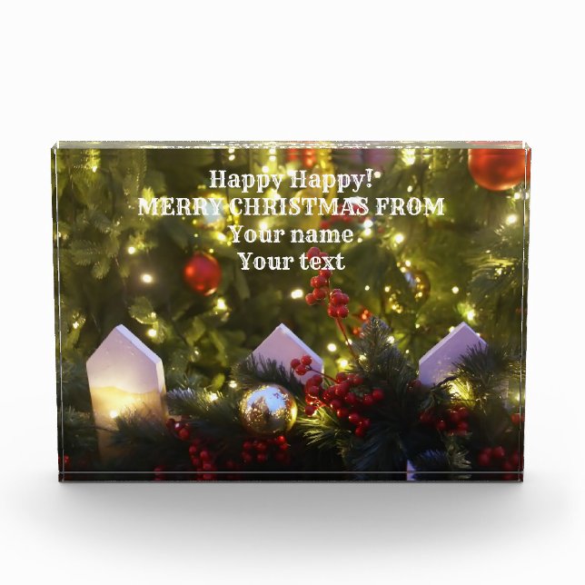 Christmas tree ornaments photo block (Front)