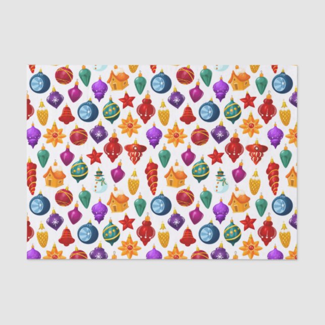 Christmas Tree Ornaments  Tissue Paper (Front)