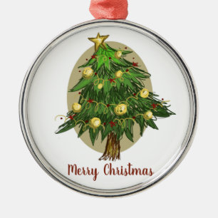 Christmas Tree oval ornament