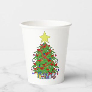Christmas tree paper cups