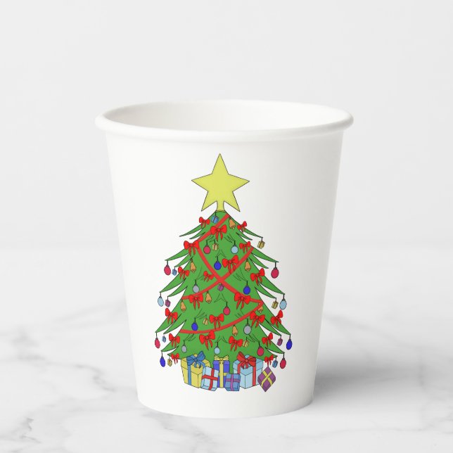 Christmas tree paper cups (Front)