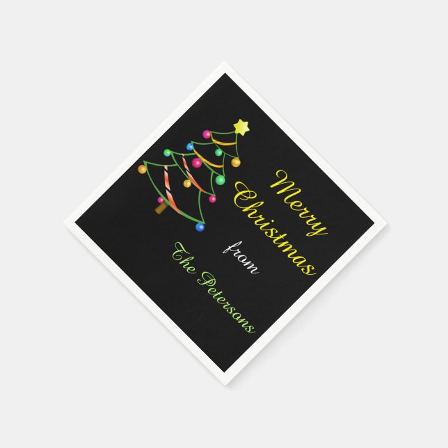 Christmas Tree Paper Napkins (Corner)