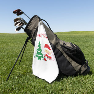 Christmas tree paper placemat golf towel