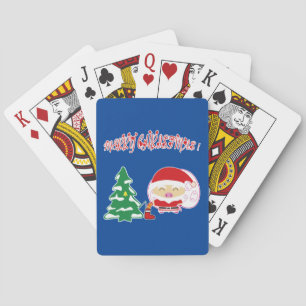 Christmas tree paper placemat playing cards