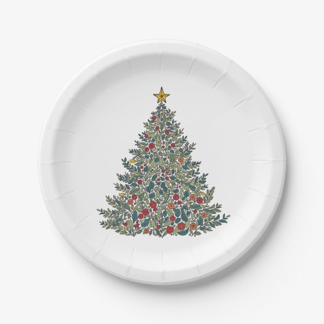 Christmas tree paper plate (Front)
