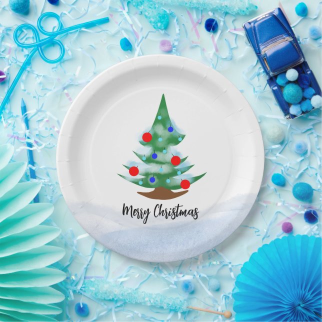 Christmas tree paper plate (Party)