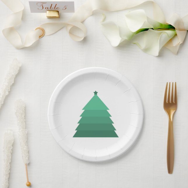 Christmas Tree Paper Plate (Wedding)