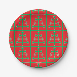 Christmas tree paper plate