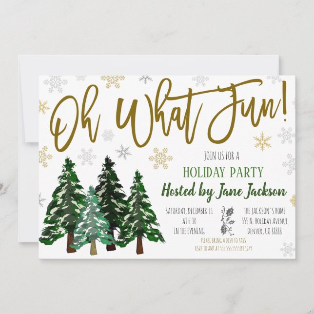 Christmas Tree Party Invitation (Front)