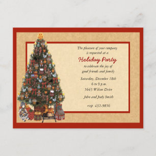 Christmas Tree Party Invitation