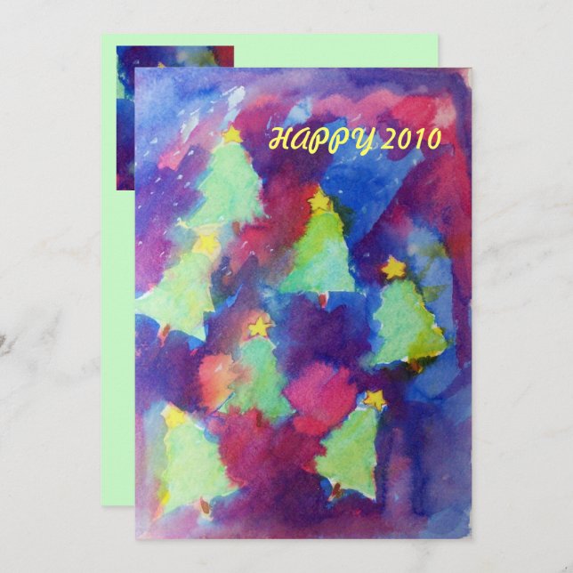 CHRISTMAS TREE - PARTY INVITATION (Front/Back)