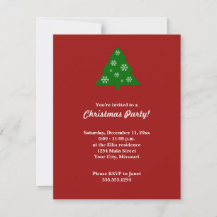 Christmas Tree Party Invitation