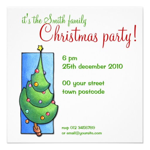 Square Street Party Invitations - 13.3 cm x 13.3 cm