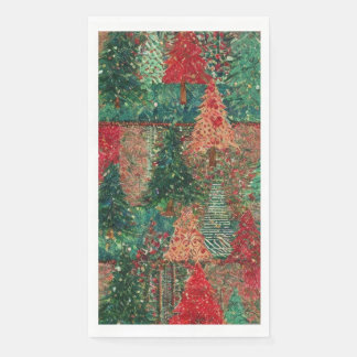 Christmas Tree Patchwork Design Napkin