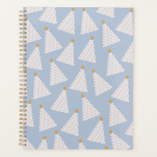 Christmas Tree Pattern Blue Planner