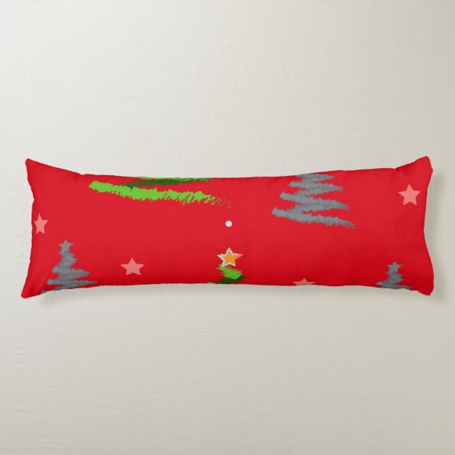 Christmas tree pattern body cushion (Front)