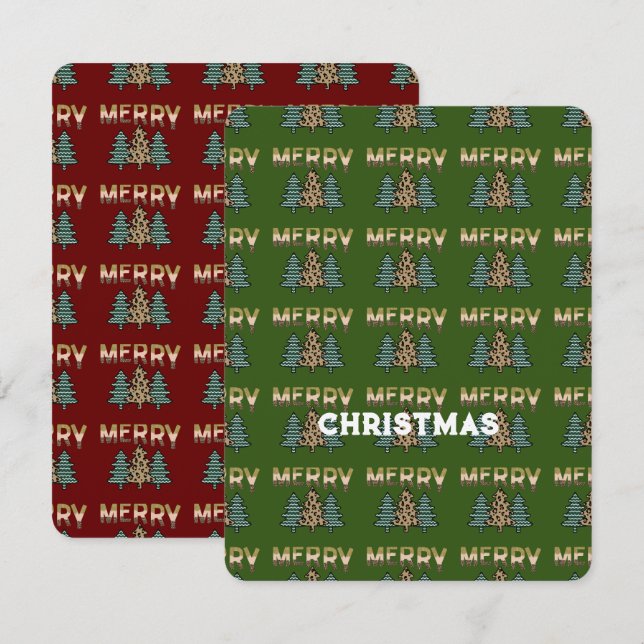 Christmas Tree Pattern Card (Front/Back)