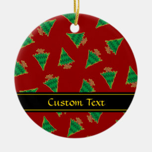 Christmas Tree Pattern Ceramic Tree Decoration