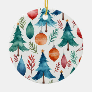 Christmas Tree Pattern Ceramic Tree Decoration