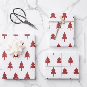 Christmas Tree Pattern Classy Gifts Wrapping Paper Sheet