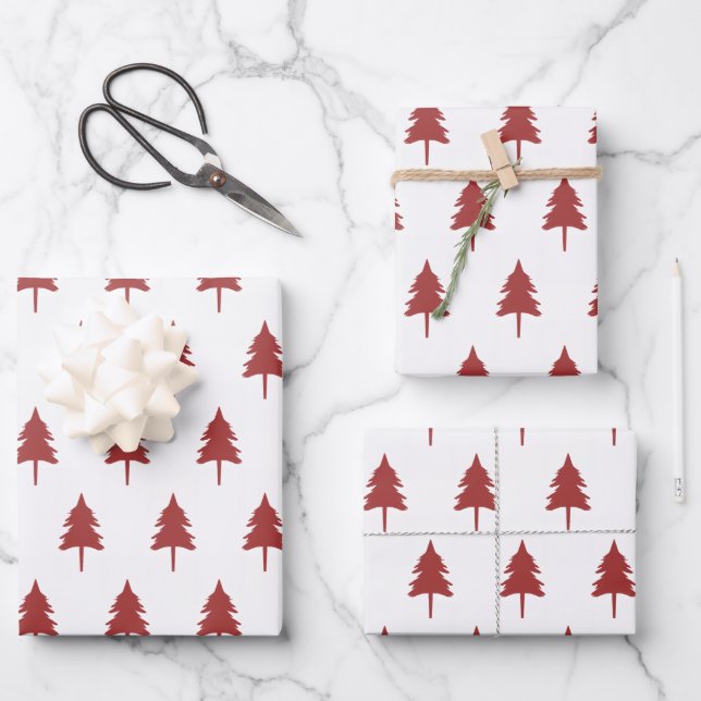 Christmas Tree Pattern Classy Gifts  Wrapping Paper Sheet (Front)