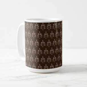 Christmas Tree Pattern Dark chocolate Coffee Mug