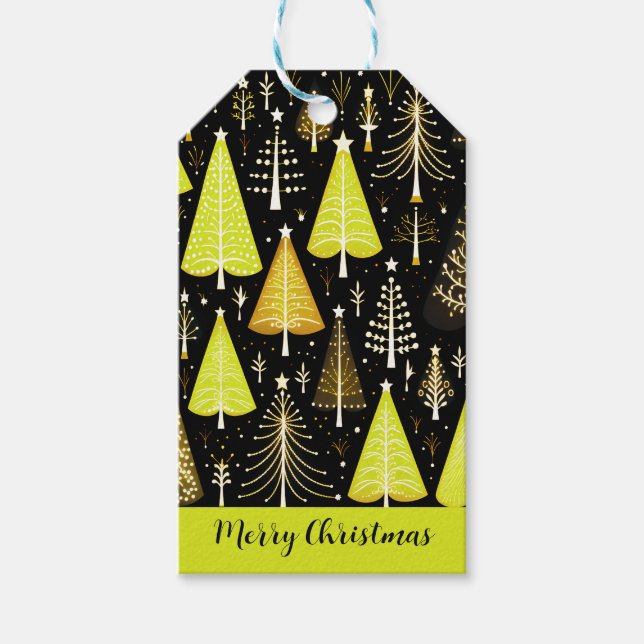 Christmas Tree Pattern Gift Tags (Front)