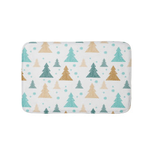 Christmas tree pattern Holiday Bath Mat
