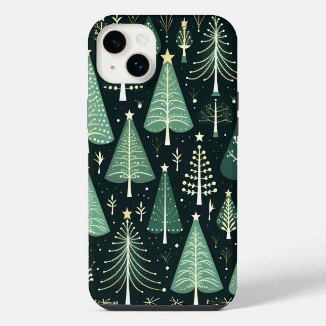 Christmas Tree Pattern iPhone Case (Back)