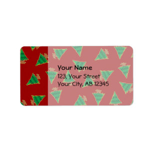 Christmas Tree Pattern Label