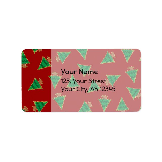 Christmas Tree Pattern Label (Front)