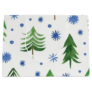 Christmas tree pattern large gift bag