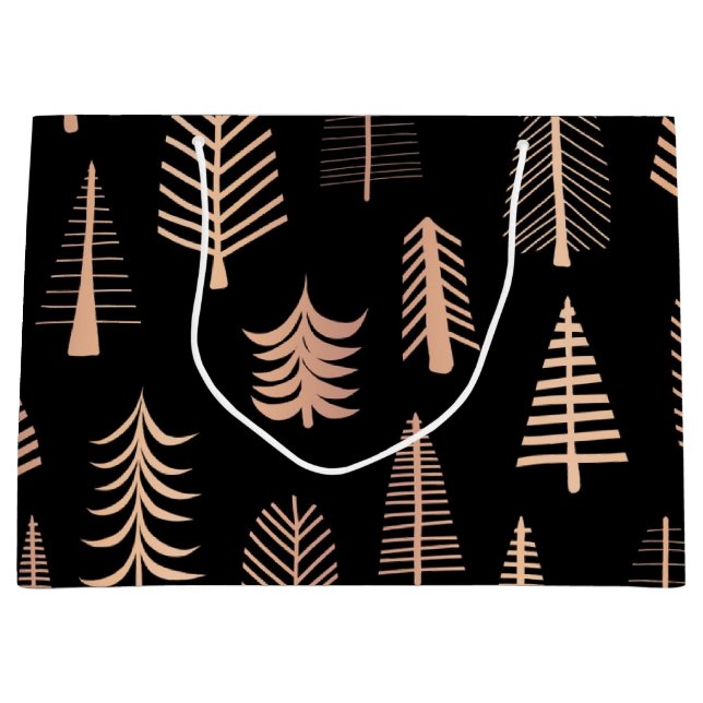 Christmas tree pattern large gift bag (Front)