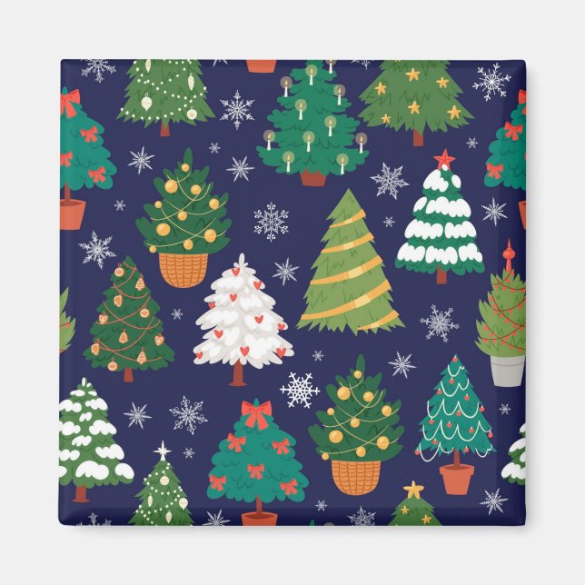 Christmas tree pattern magnet (Front)