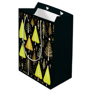 Christmas Tree Pattern Medium Gift Bag
