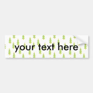 christmas tree pattern mid century modern vintage bumper sticker