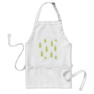 christmas tree pattern mid century modern vintage standard apron