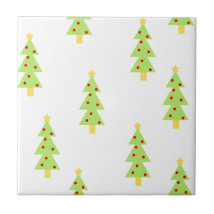 christmas tree pattern mid century modern vintage tile