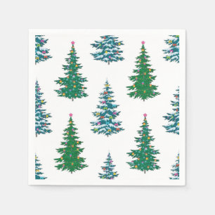 Christmas tree pattern napkin