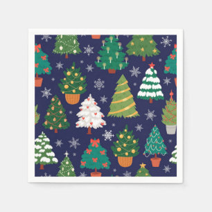 Christmas tree pattern napkin