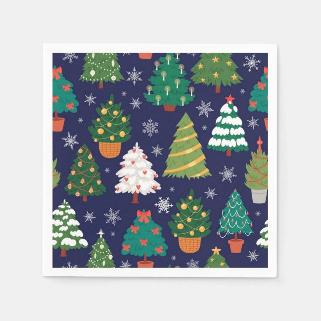 Christmas tree pattern napkin (Front)
