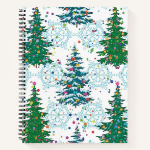 Christmas tree pattern notebook