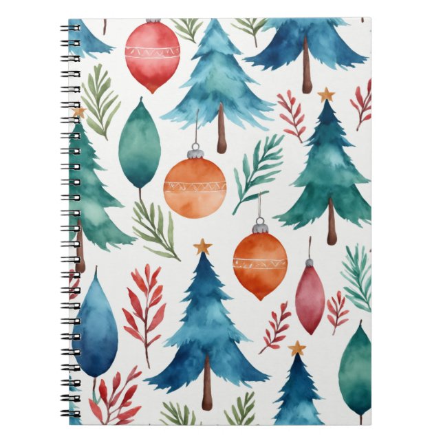 Christmas Tree Pattern Notebook (Front)