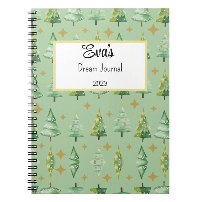Christmas Tree Pattern Notebook (Front)